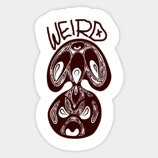 weird skull Sticker